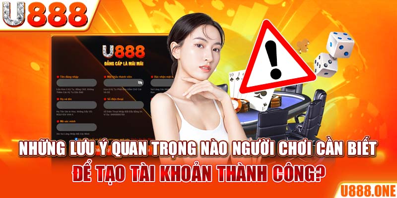 Những lưu ý quan trọng nào người chơi cần biết để tạo tài khoản thành công?