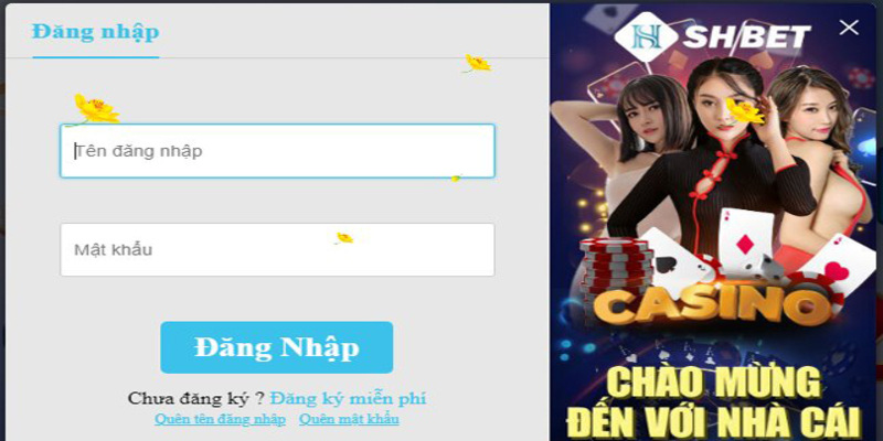 Đăng nhập tài khoản SHBET để tham gia trải nghiệm cá cược slot game